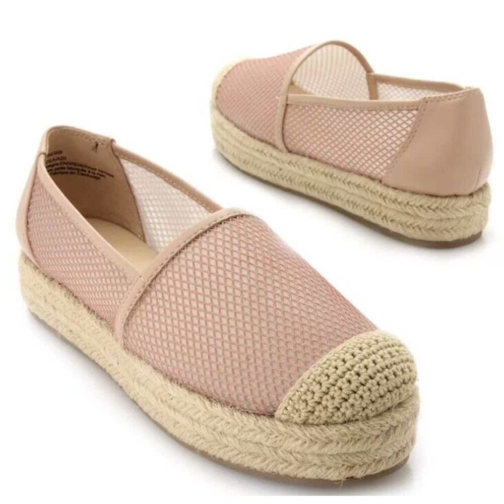 Karl Lagerfeld Paris Women’s Mesh/Leather Espadrilles Adilia Size 10